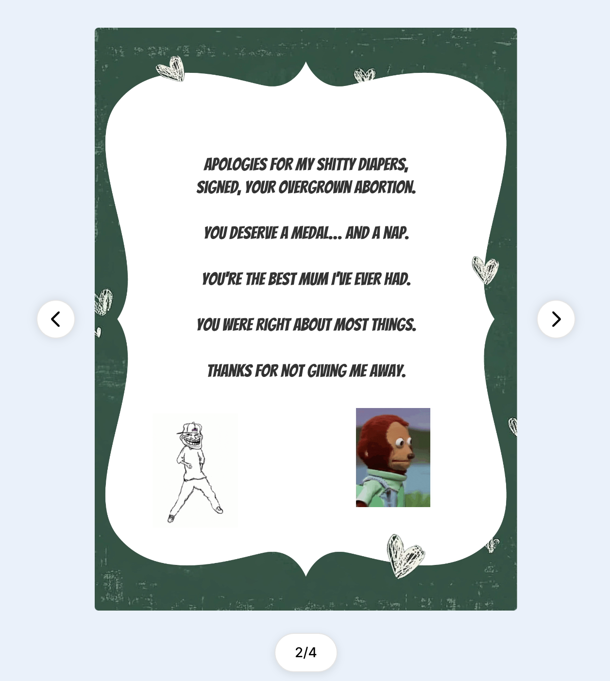 funny mother’s day ecard with humorous messages for mom, personalized mothers day card idea online