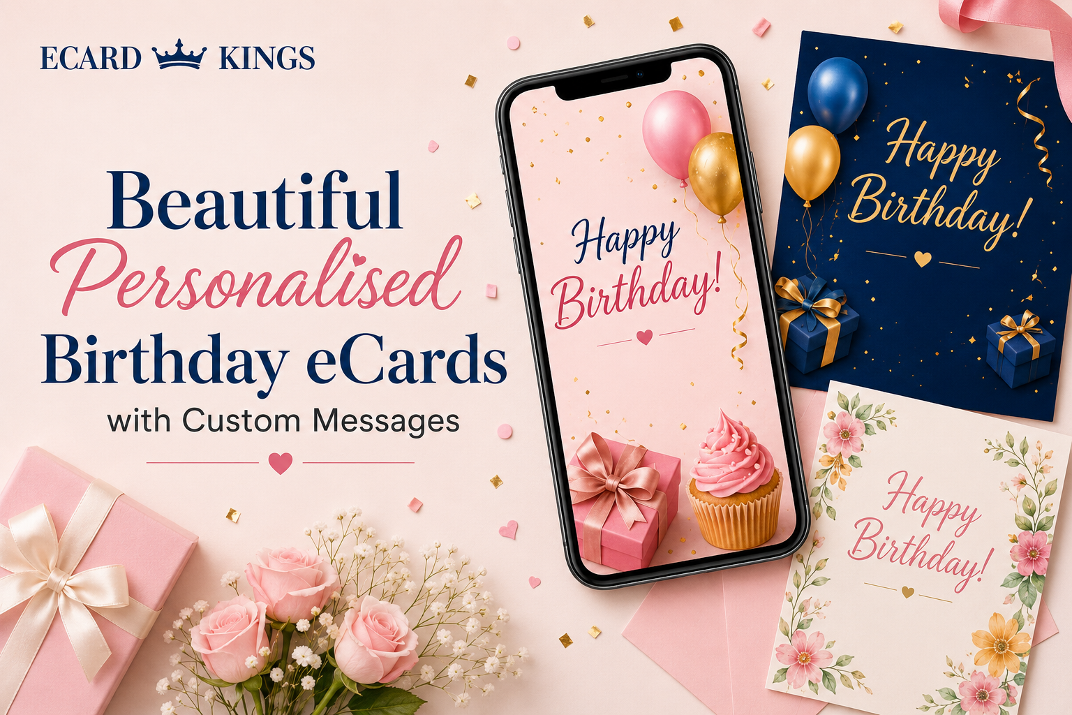 Beautiful Personalised Birthday eCards with Custom Messages