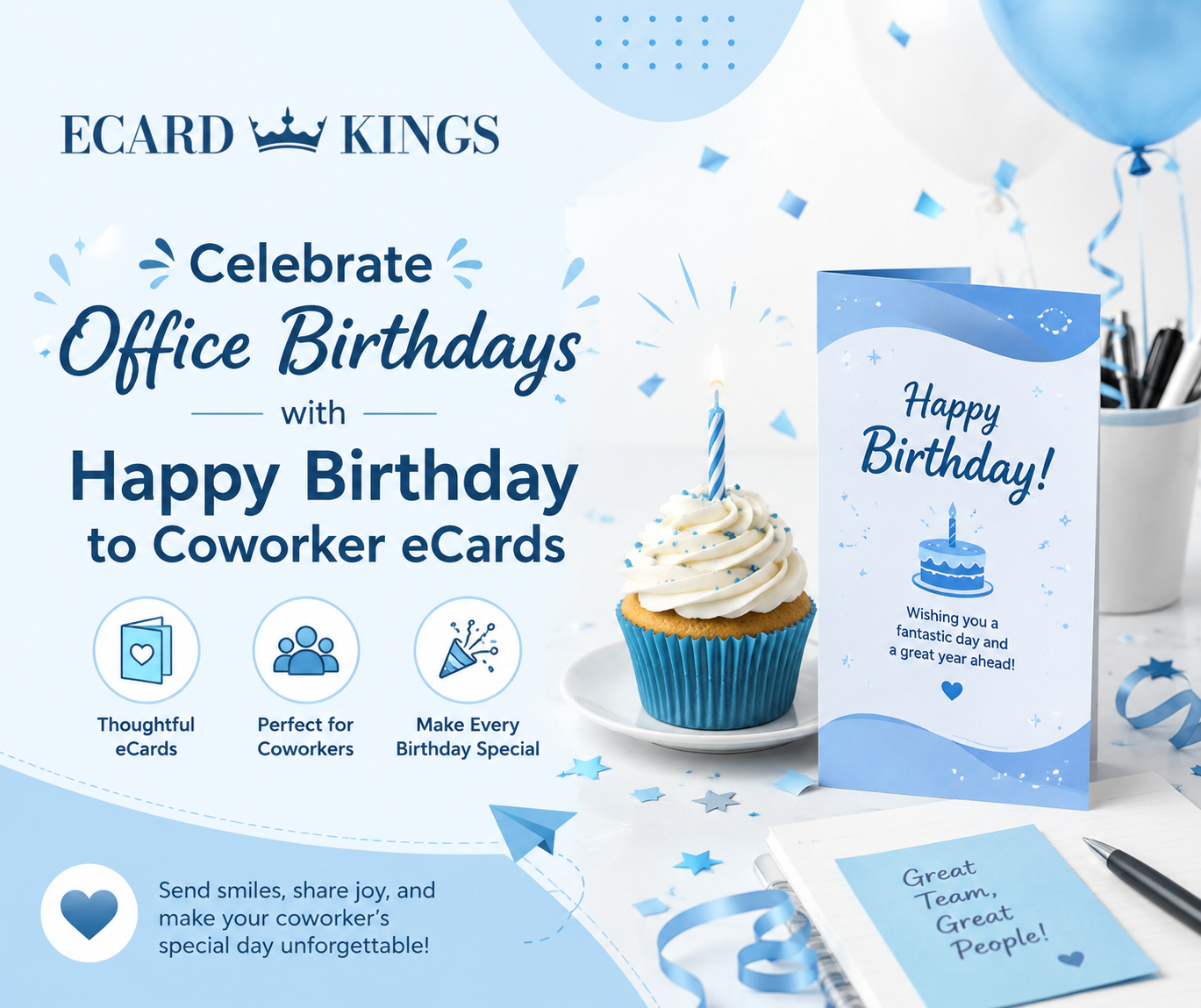Celebrate Office Birthdays with Happy Birthday to Coworker eCards