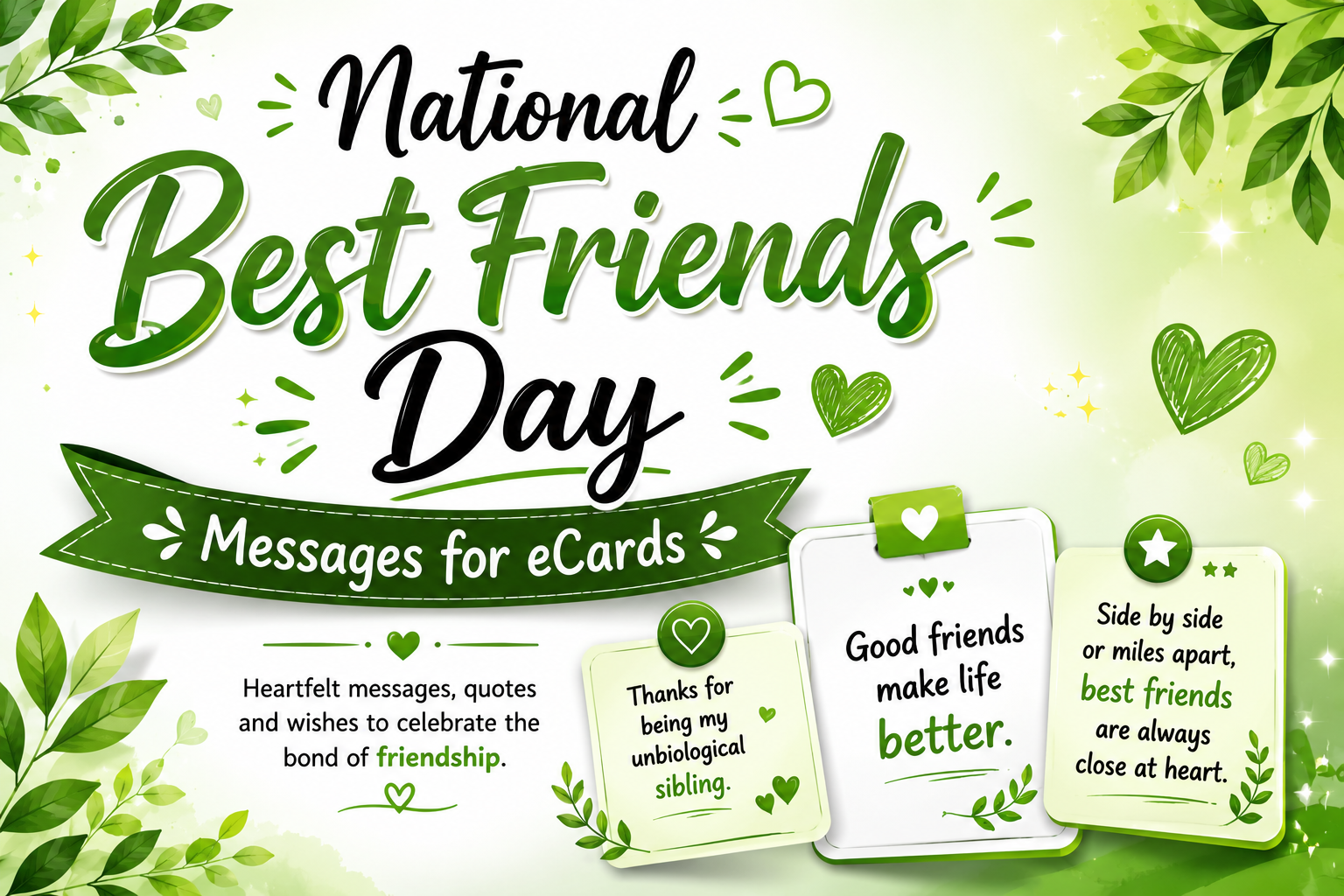 20+ National Best Friends Day Messages for eCards