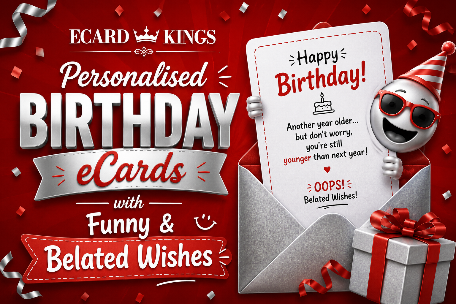 Personalised Birthday eCards with Funny & Belated Wishes
