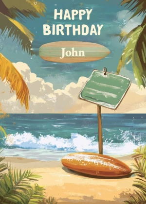 Beach Happy Birthday