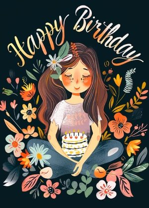 Calm Girl Birthday