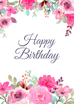 Happy Birthday Cute Flowers