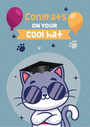 Cool hat cat