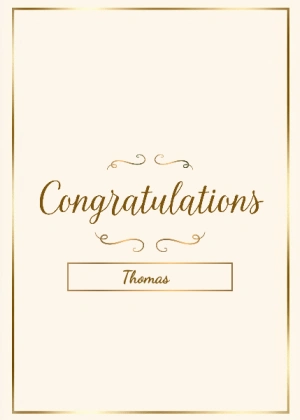 Congratulations Beige and Golden
